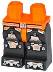 Hips and Pearl Dark Gray Legs with Silver and Orange Belt, Knee Pads and Boots Pattern