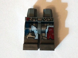 Hips and Pearl Dark Gray Legs with Dark Red, Dark Blue and Silver Armor Pattern (Ultron MK1)