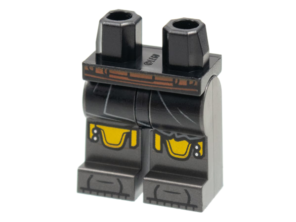 Hips and Pearl Dark Gray Legs with Dark Orange Belt, Black Skirt, Yellow Knee Pads Pattern