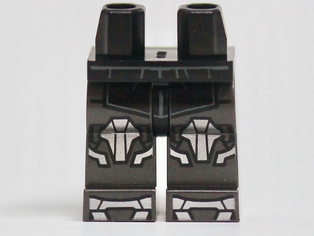Hips and Pearl Dark Gray Legs with SW Sith Robe, Silver Mechanical Knee Armor and Feet Pattern (Darth Maul)