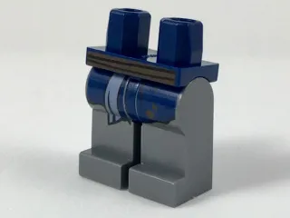 Hips and Dark Bluish Gray Legs with Sash and End of Dark Blue Robe Pattern