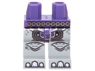 Hips and Light Bluish Gray Legs with Dark Purple Armor, Chain Belt and White Claws Pattern