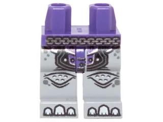 Hips and Light Bluish Gray Legs with Dark Purple Armor, Chain Belt and White Claws Pattern