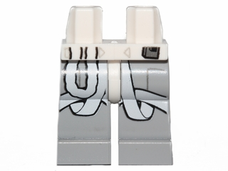 Hips and Light Bluish Gray Legs with SW White Flight Straps and Hose on Right Leg Pattern