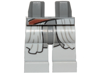 Hips and Light Bluish Gray Legs with Flowing Robe and Reddish Brown Strap Pattern