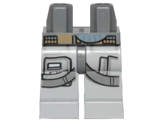 Hips and Light Bluish Gray Legs with SW Pilot Pockets and Dark Bluish Gray Belts Pattern