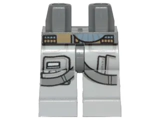 Hips and Light Bluish Gray Legs with SW Pilot Pockets and Dark Bluish Gray Belts Pattern