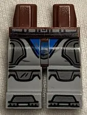 Hips and Light Bluish Gray Legs with SW Mandalorian Dark Bluish Gray Armor Plates Pattern