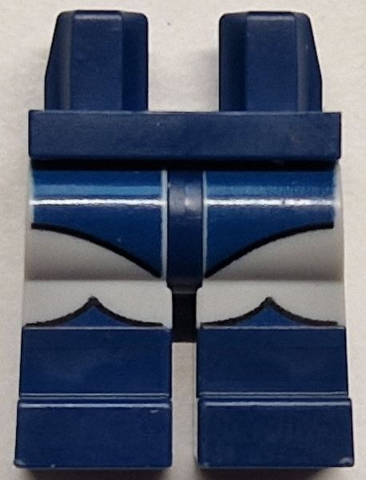 Hips and Light Bluish Gray Legs with Molded Dark Blue Lower Legs / Boots and Printed Leotard and Scalloped Boot Tops Pattern