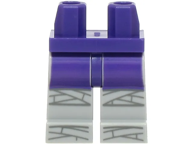 Hips and Light Bluish Gray Legs with Dark Purple Dress End and Dark Bluish Gray Wrappings Pattern