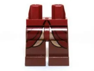 Hips and Reddish Brown Legs with Dark Red and Gold Elven Robe Pattern