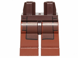 Hips and Reddish Brown Legs with SW Dark Brown Jedi Robe Pattern