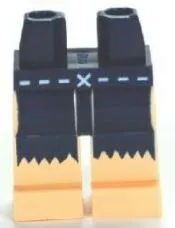 Hips and Light Nougat Legs with Dotted Line, 'X' and Fringe Pattern