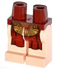 Hips and Light Nougat Legs with SW Leia Slave Pattern Type 2