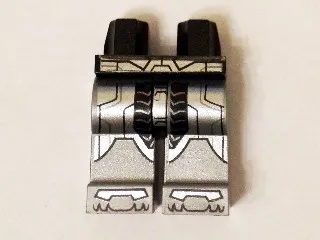 Hips and Flat Silver Legs with Silver and Black Armor Pattern