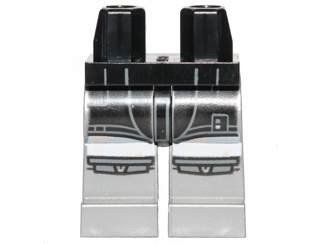 Hips and Flat Silver Legs with Darth Vader Robe and Knee Pads Pattern