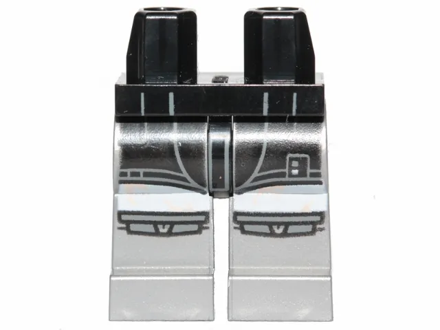 Hips and Flat Silver Legs with Darth Vader Robe and Knee Pads Pattern