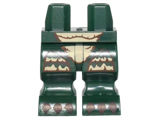 Hips and Animal Legs with Tan and Reddish Brown Fur and Claws Pattern