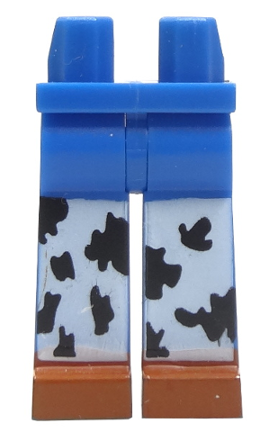 Hips and Long Legs Partially Hollow with White Chaps with Black Spots, Reddish Brown Shoes Pattern