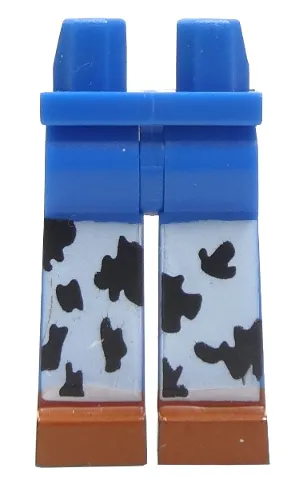 Hips and Long Legs Partially Hollow with White Chaps with Black Spots, Reddish Brown Shoes Pattern