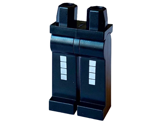 Hips and Long Legs Completely Hollow with Silver Squares Pattern