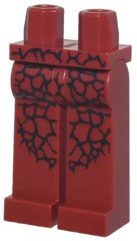 Hips and Long Legs Completely Hollow with Black Animal Scales / Cracks Pattern