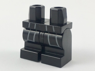 Hips and Medium Legs with Dark Bluish Gray Robe Outline Pattern