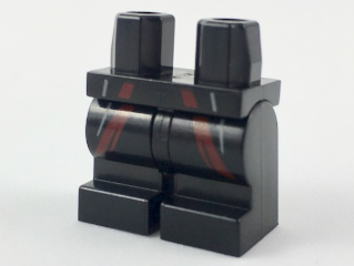 Hips and Medium Legs with Dark Red Robe Hems Wide Pattern