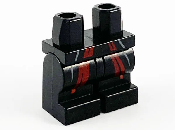 Hips and Medium Legs with Dark Red Robe Hems Narrow Pattern