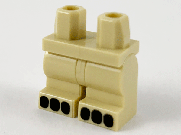 Hips and Medium Legs with 6 Black Toes Pattern