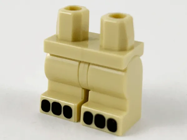 Hips and Medium Legs with 6 Black Toes Pattern