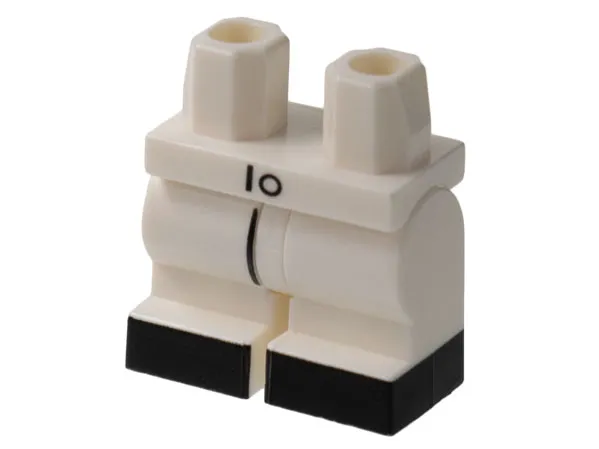 Hips and Medium Legs with Black Button, Lab Coat Outline, and Shoes Pattern