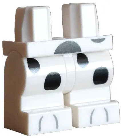 Hips and Medium Legs with Black Dalmatian Spots and Light Bluish Gray Paws Pattern