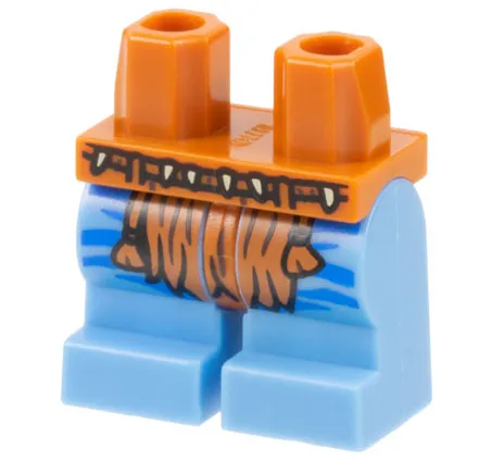 Hips and Medium Blue Medium Legs with Dark Orange Loincloth and Blue Markings Pattern