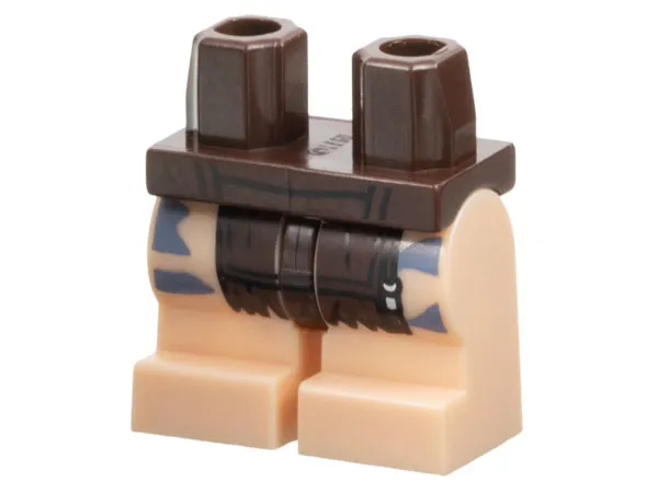 Hips and Light Nougat Medium Legs with Dark Brown Loincloth and Sand Blue Paint Splotches Pattern