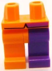 Hips and 1 Dark Purple Left Leg, 1 Orange Right Leg with Coattails Pattern