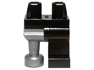 Hips and 1 Black Left Leg, 1 Flat Silver Pirate Peg Leg