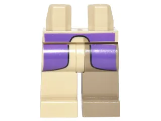 Hips and 1 Dark Tan Left Leg, 1 Tan Right Leg with Long Dark Purple Vest Pattern