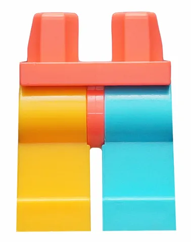 Hips and 1 Medium Azure Left Leg, 1 Bright Light Orange Right Leg