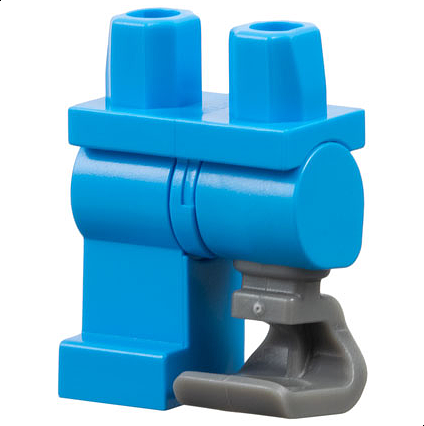 Hips and 1 Dark Bluish Gray Prosthetic Left Leg, 1 Dark Azure Right Leg