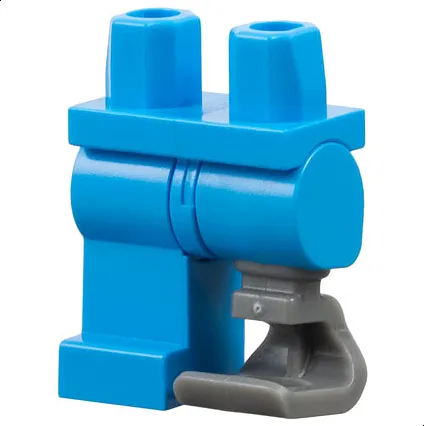 Hips and 1 Dark Bluish Gray Prosthetic Left Leg, 1 Dark Azure Right Leg