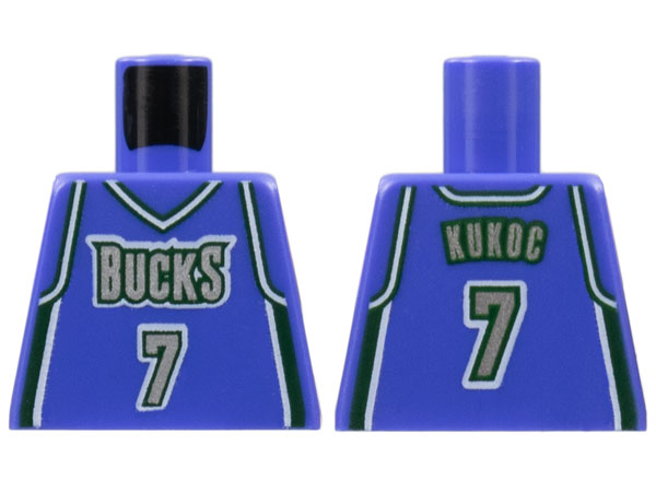 Torso NBA Milwaukee Bucks #7 Kukoc Pattern