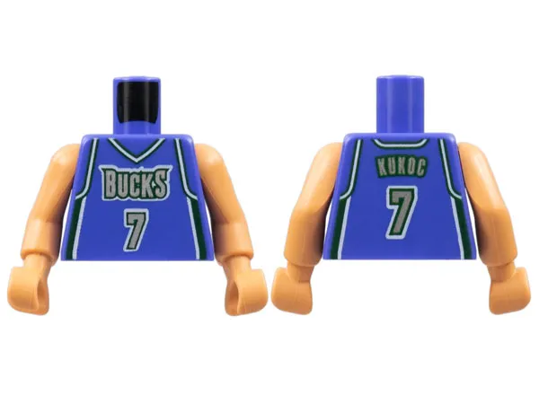 Torso NBA Milwaukee Bucks #7 Kukoc Pattern / Nougat NBA Arms