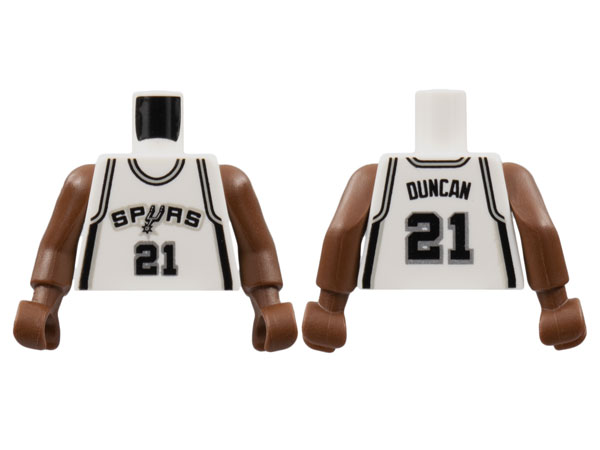 Torso NBA San Antonio Spurs #21 Duncan Pattern / Brown NBA Arms
