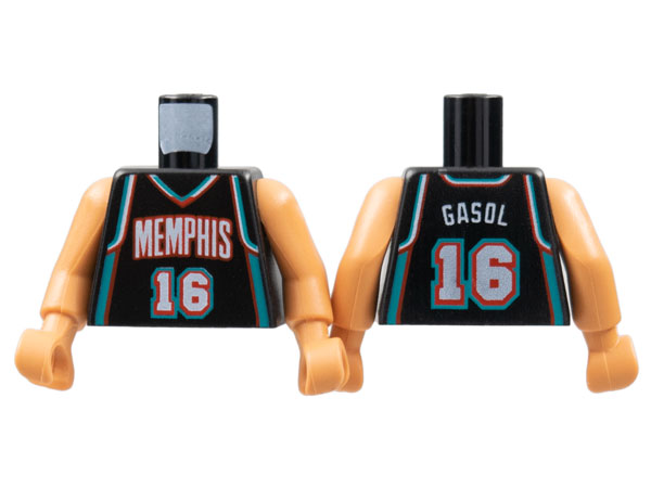 Torso NBA Memphis Grizzlies #16 Gasol Pattern / Nougat NBA Arms