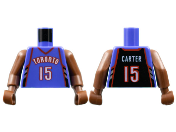 Torso NBA Toronto Raptors #15 Carter (Road Jersey) Pattern / Brown NBA Arms
