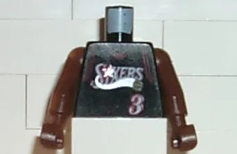 Torso NBA Philadelphia 76ers #3 (Black Jersey) Pattern / Brown NBA Arms