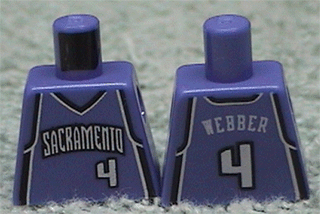 Torso NBA Sacramento Kings #4, 'WEBBER' on Back Pattern
