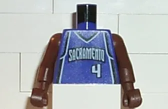 Torso NBA Sacramento Kings #4, 'WEBBER' on Back Pattern / Brown NBA Arms