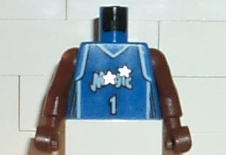Torso NBA Orlando Magic #1 (Blue Jersey) Pattern / Brown NBA Arms